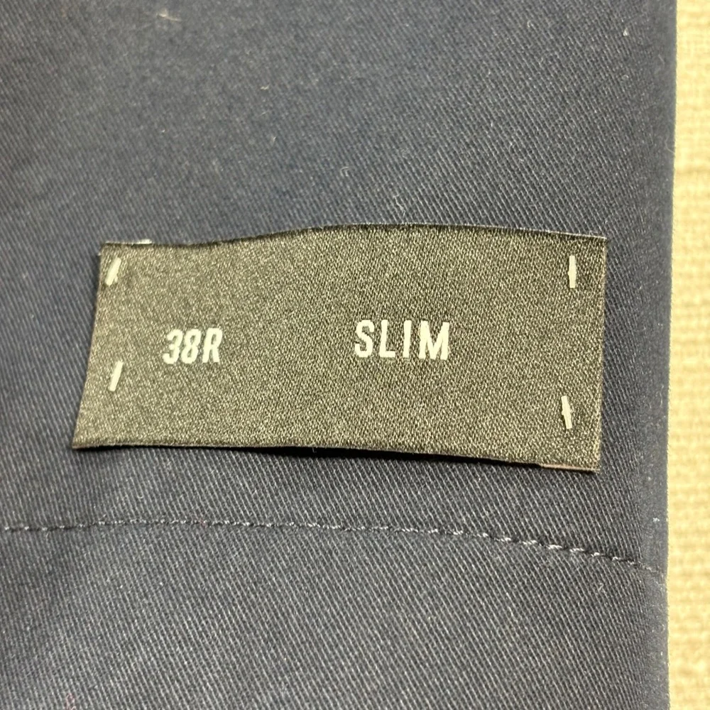 New EXPRESS Navy‎ Blue Slim Fit Cotton Blend Blazer Jacket 38R